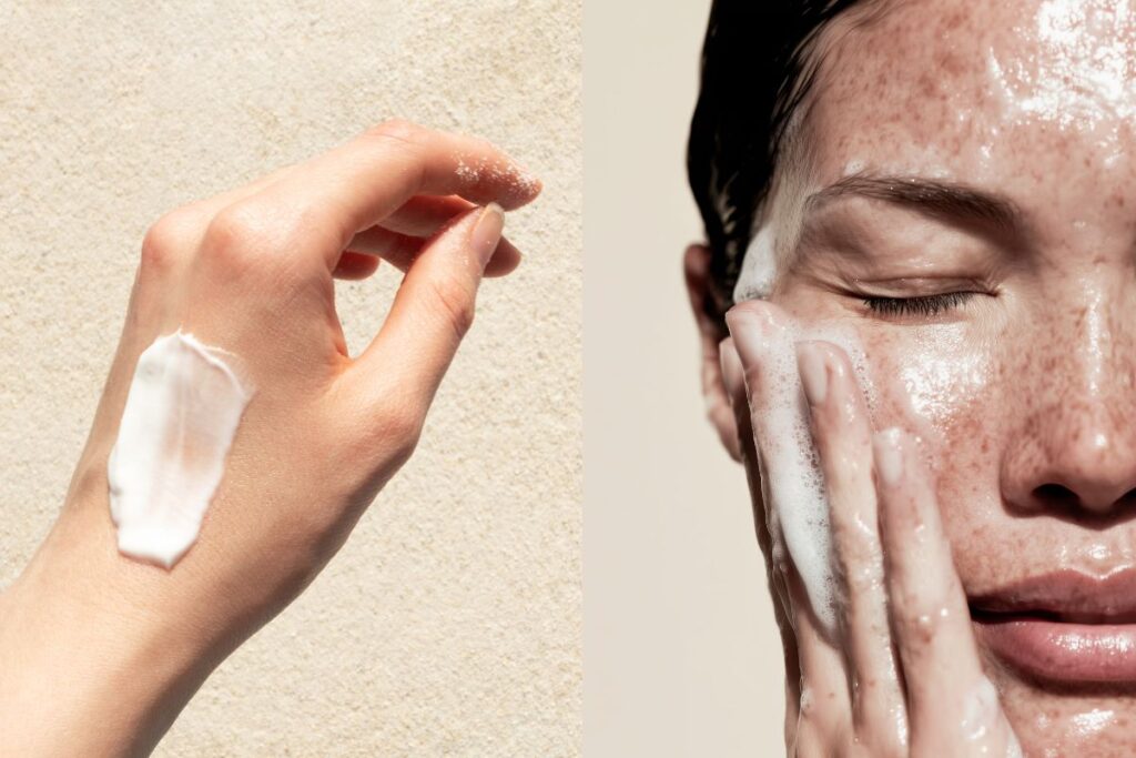 Các bước skincare da mụn ban ngày